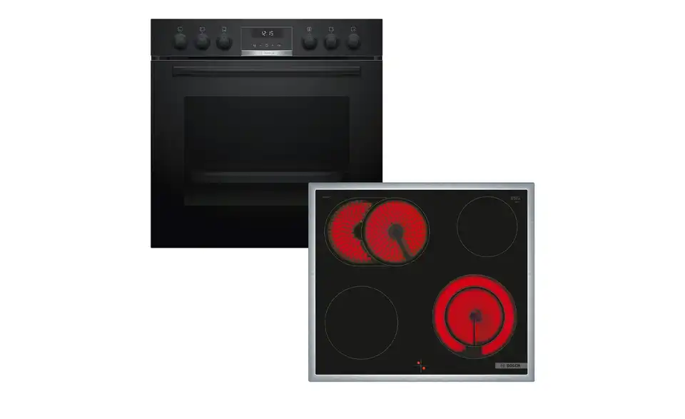 BOSCH Einbau-Herdset HND611LS62, Frontansicht