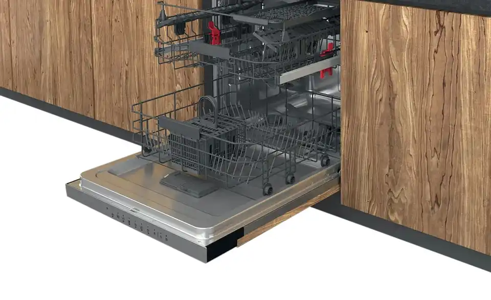 Bauknecht Einbau-Geschirrspüler BBO 3C33 CX, geöffnet