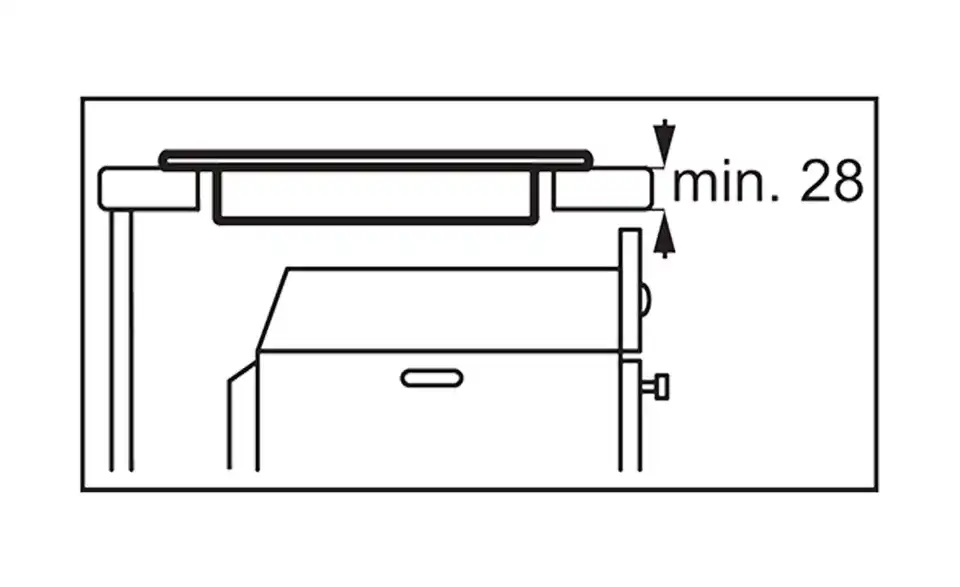 Einbau-Herdset COHS25M01, Bemaßung