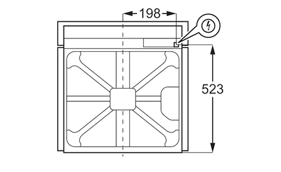 Einbau-Herdset COHS25M01, Bemaßung