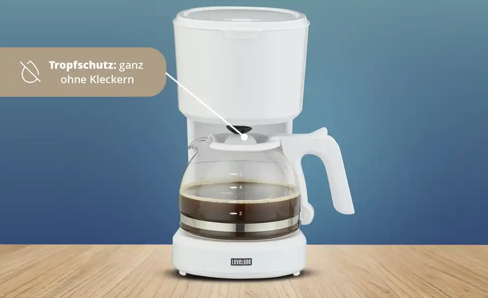 levelone Kaffeeautomat KA-060W, Bild mit Text
