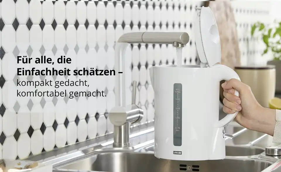 levelone Wasserkocher WK-2201W, Bild mit Text