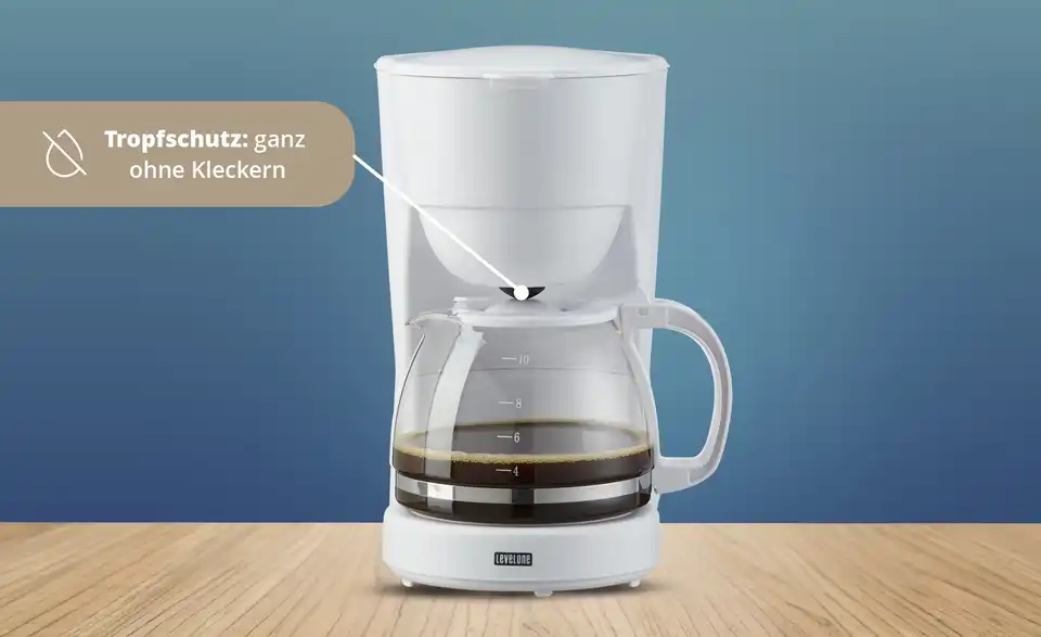 levelone Kaffemaschine KA-132W, Bild mit Text