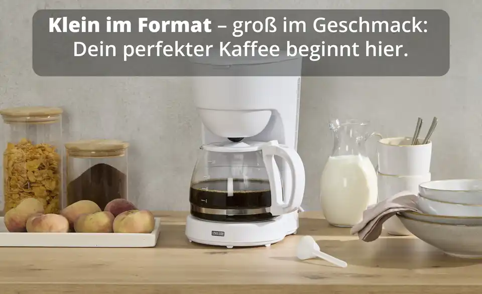 levelone Kaffemaschine KA-132W, Bild mit Text