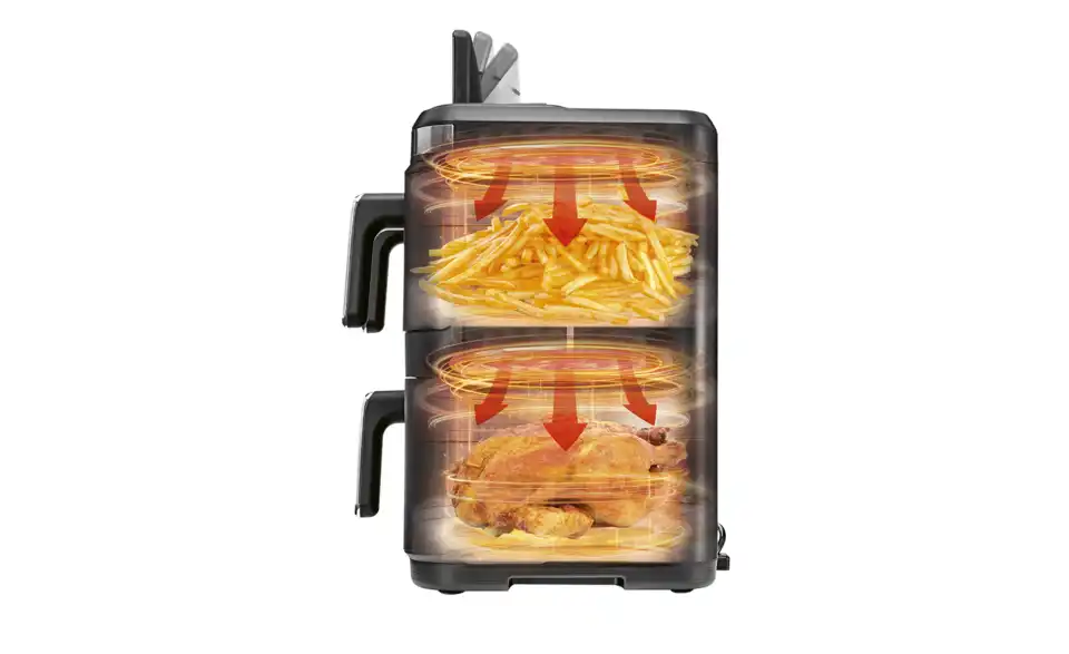 GourmetMaxx Heißluft-Fritteuse 19712, Funktionsansicht