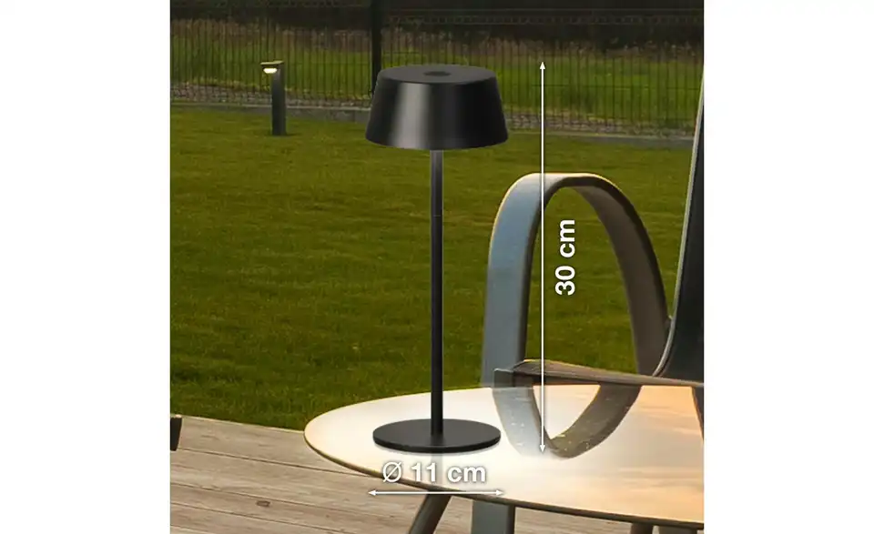 Fischer-Honsel Tischleuchte, Bild mit Text