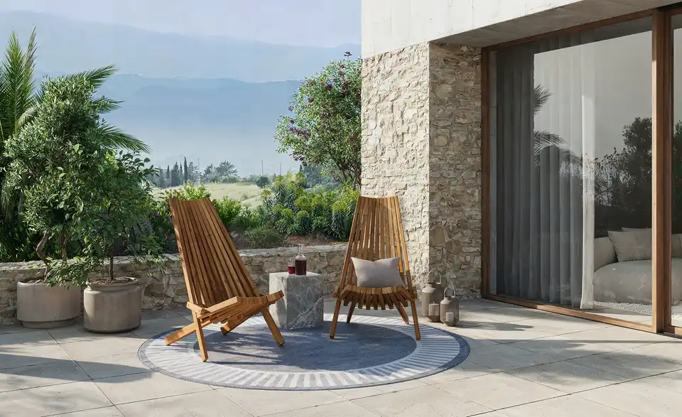 Yorkshire Gartensessel Ribe, in Wohnsituation