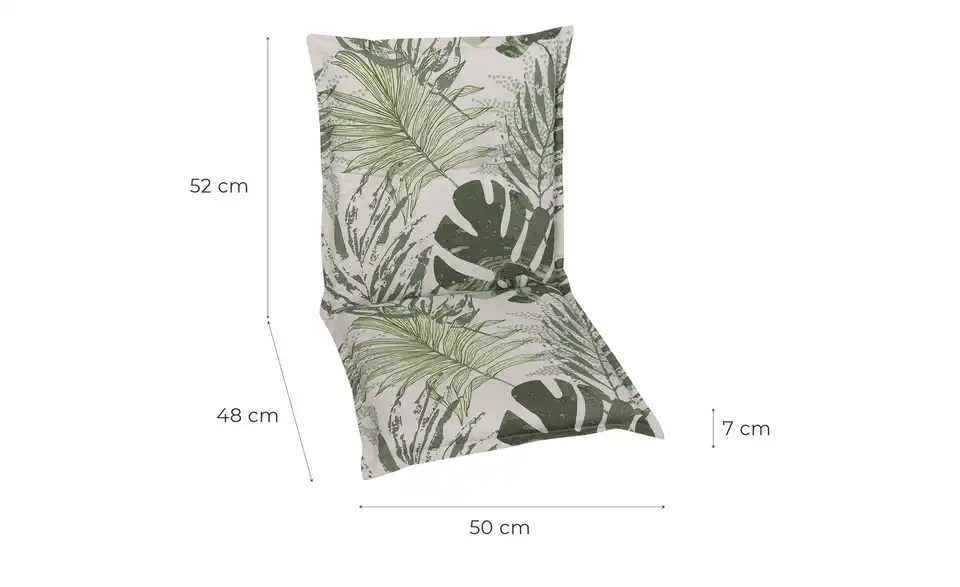 GO-DE Sesselauflage niedrig, Bemaßung