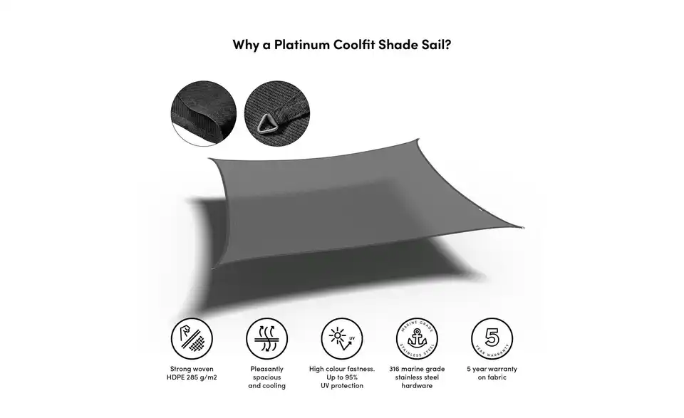 Siena Garden Sonnensegel Quadrat, Bild mit Text