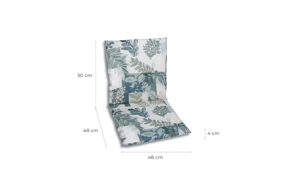 GO-DE Sessel-Auflage nieder 2er Set, Bemaßung