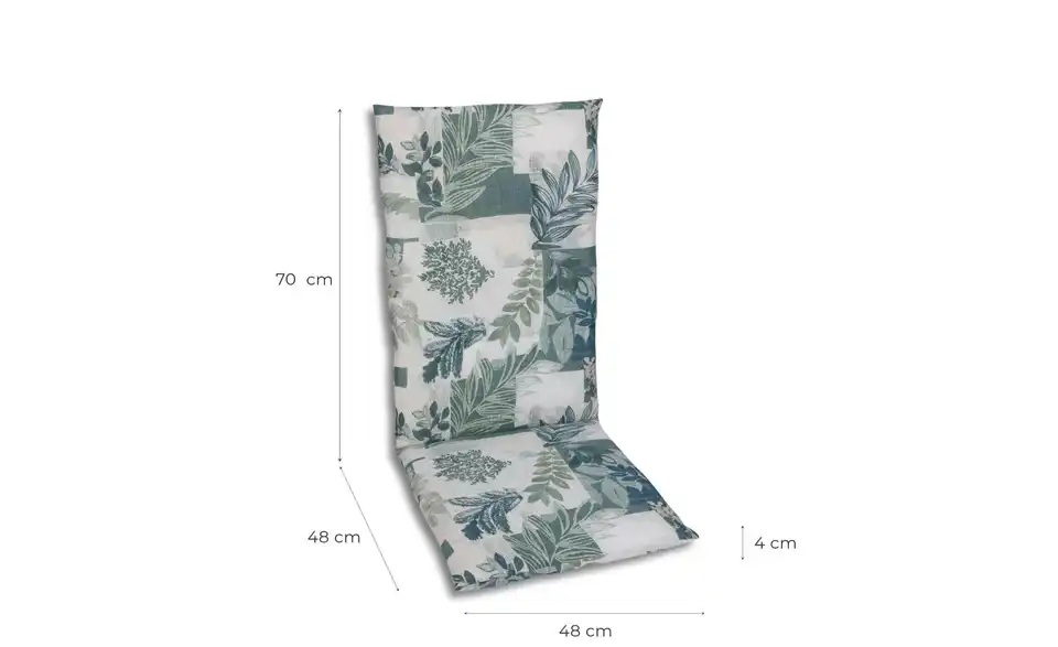 GO-DE Sessel-Auflage hoch 4er Set, Bemaßung