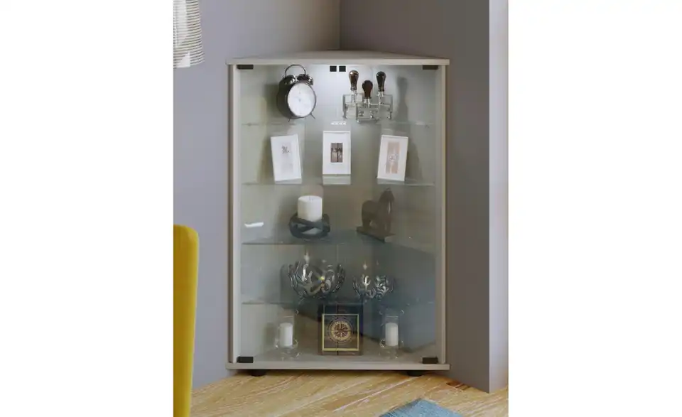 Eckvitrine, in Wohnsituation