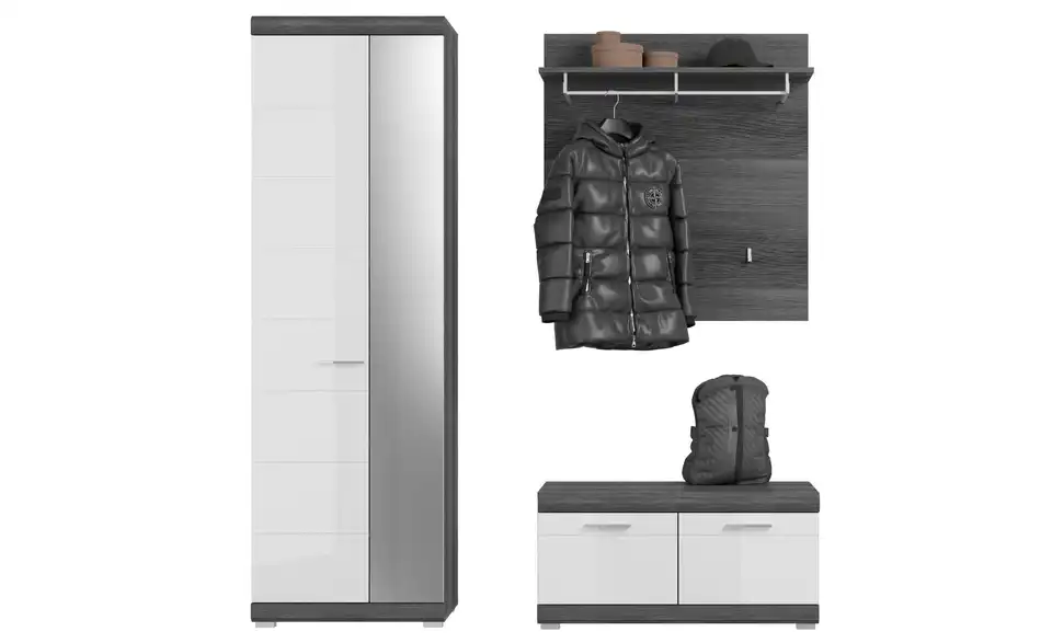 Garderoben-Set, Frontansicht