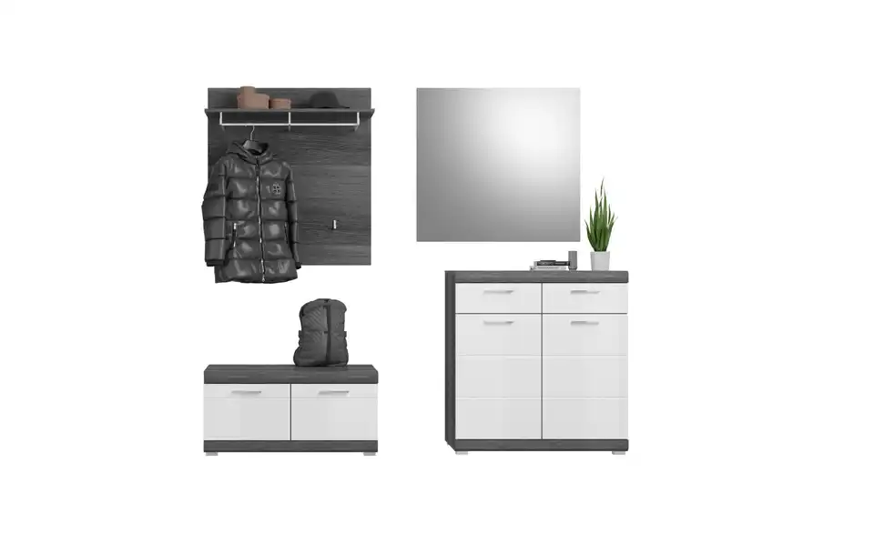 Garderoben-Set, Frontansicht