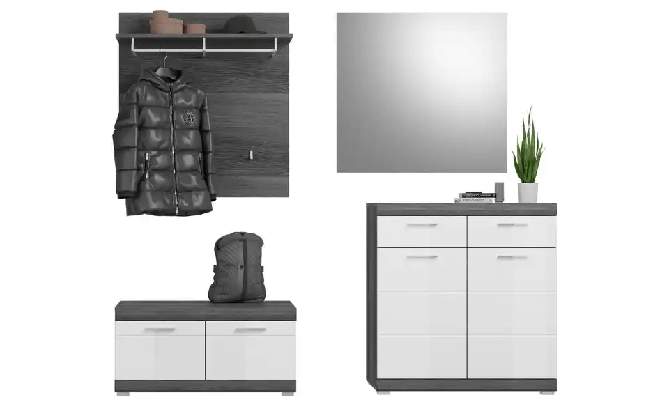 Garderoben-Set, Frontansicht