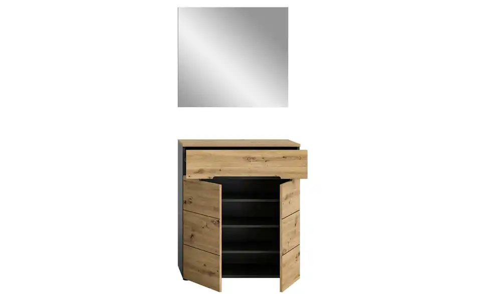 Garderobenkombination 2-teilig Canu, geöffnet