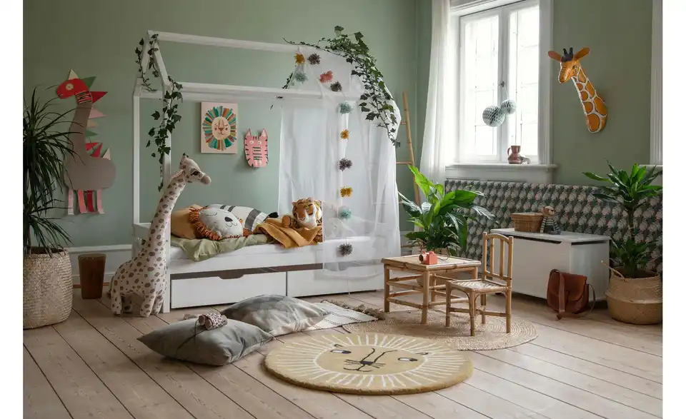 Hoppekids Hausbett-Vorhang 70x160 cm, in Wohnsituation