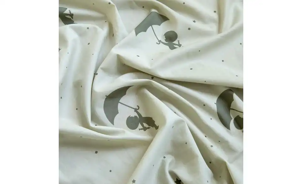 Hoppekids Hausbett-Vorhang 90x200 cm, Stoffstruktur