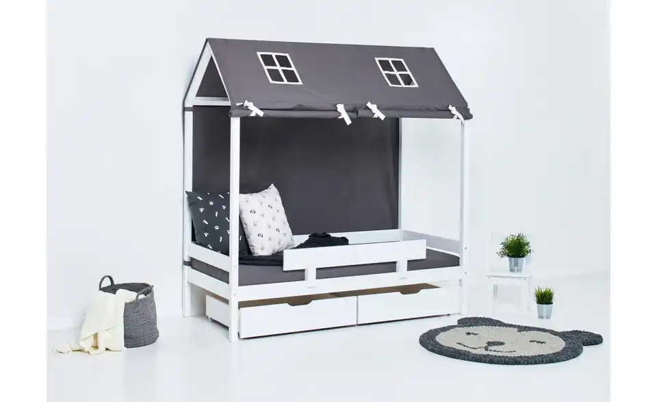 Hoppekids Hausbett-Vorhang 70x160 cm, in Wohnsituation