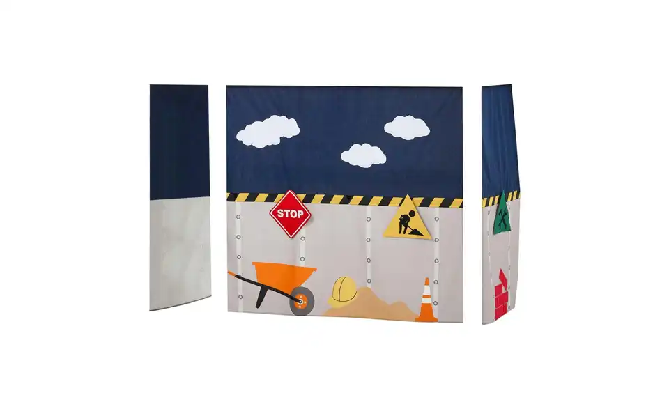 Hoppekids Vorhang Mittelhochbett 70x160, Frontansicht