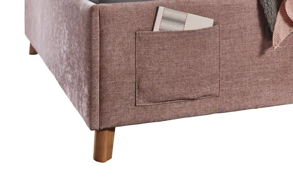 Polsterbett mit trendiger Kederumrahmung, Detailansicht