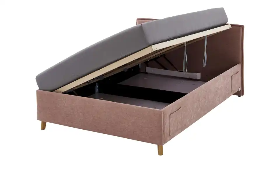 Polsterbett mit trendiger Kederumrahmung, Funktionsansicht