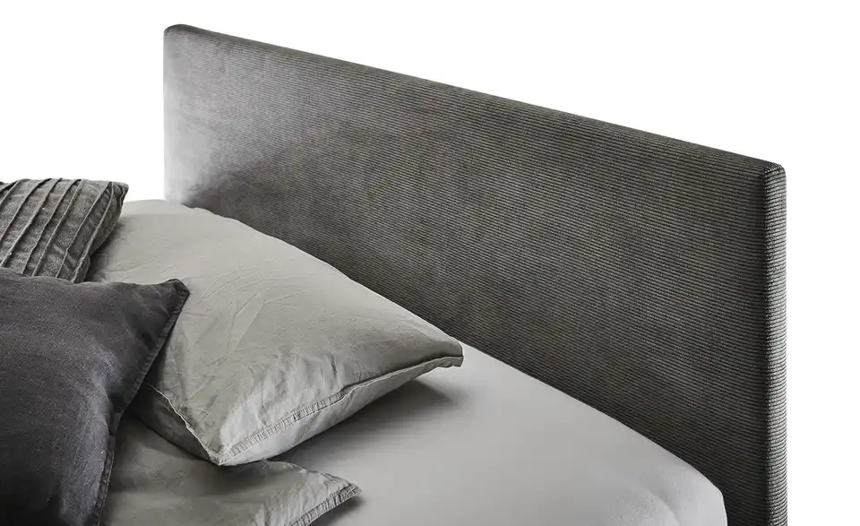 Polsterbett in Cord, Detailansicht