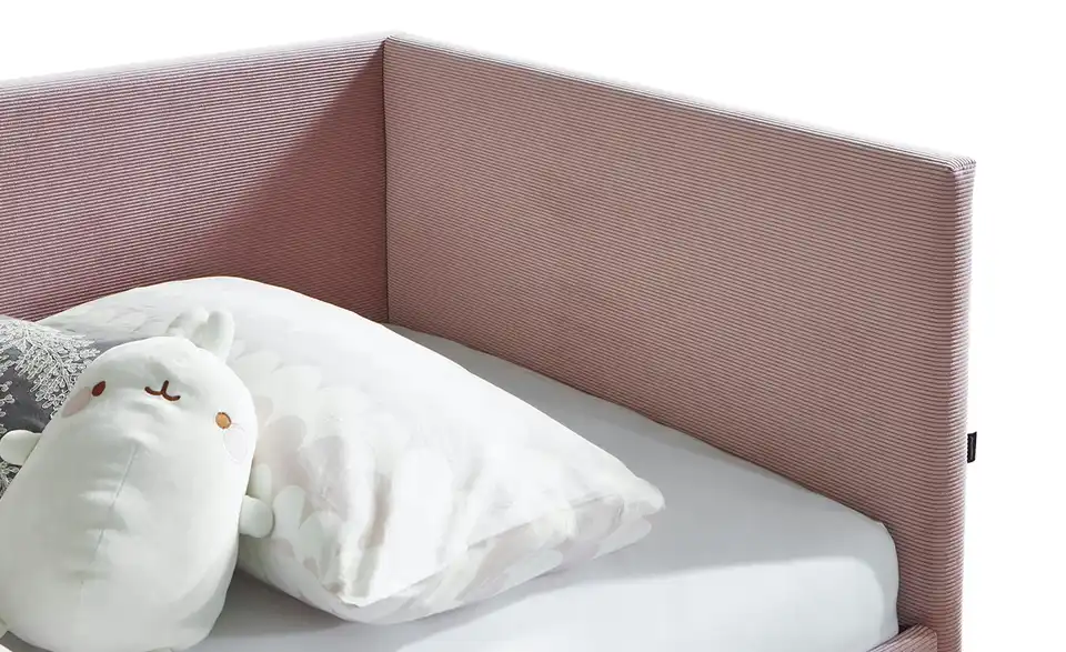 Polsterbett in Cord, Detailansicht