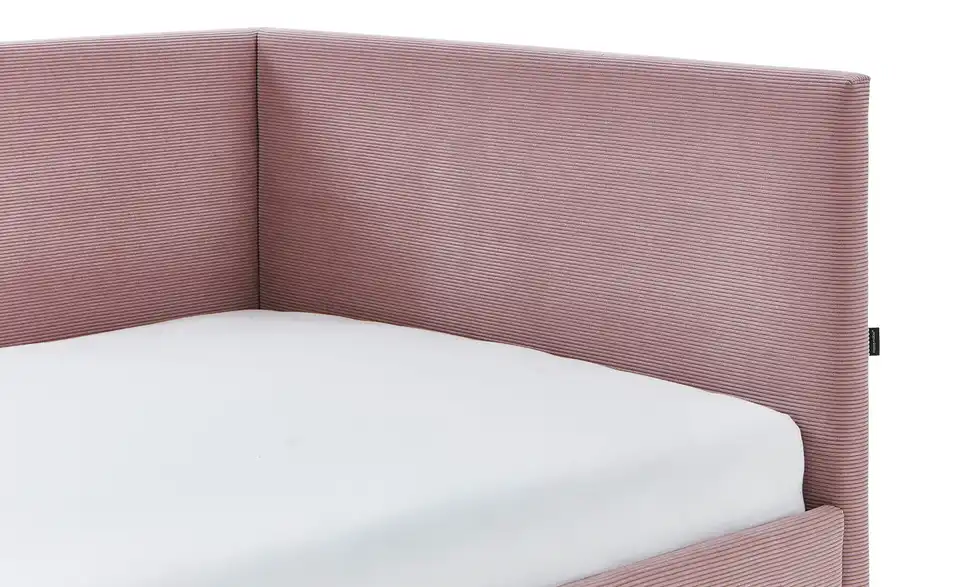 Polsterbett in Cord, Detailansicht