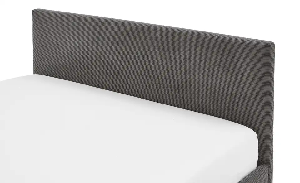 Polsterbett in Cord, Detailansicht