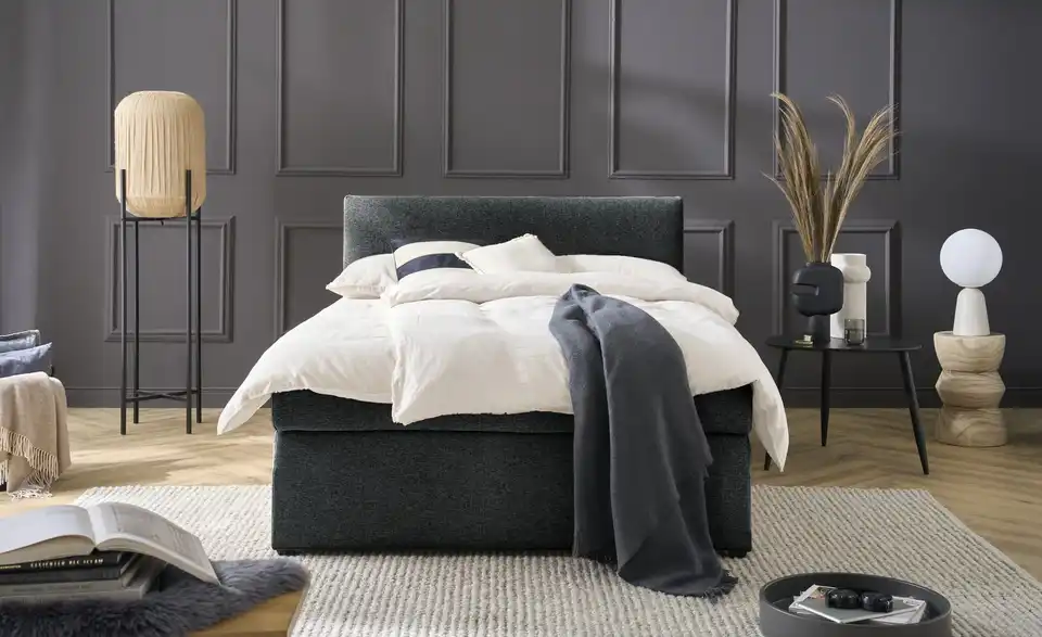Boxspringbett mit Matratze und Topper, H3, Frontansicht