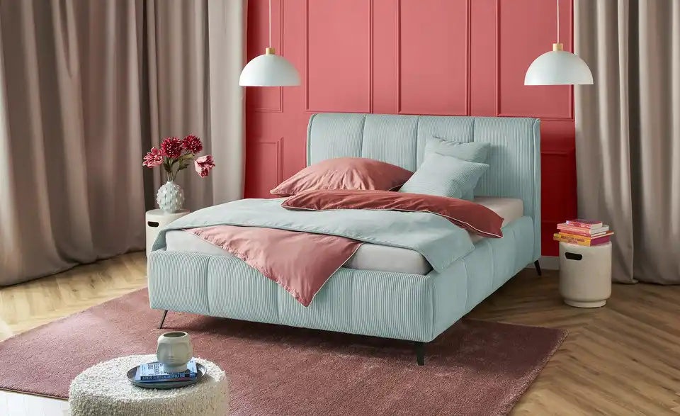 pop Polsterbett Pamela mit Bettkasten, in Wohnsituation