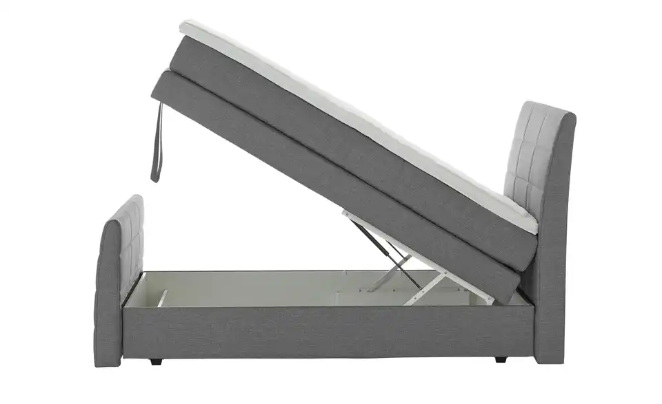 Boxspringbett mit Bettkasten und Topper, Funktionsansicht
