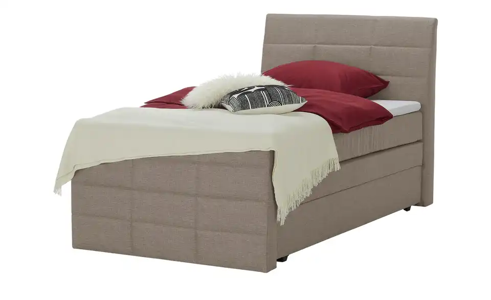 Boxspringbett mit Bettkasten und Topper, Perspektive