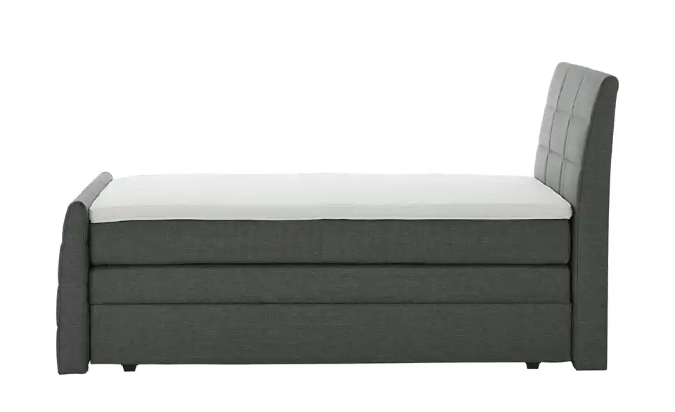 Boxspringbett mit Bettkasten und Topper, Profilansicht