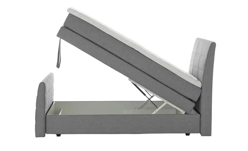 Boxspringbett mit Bettkasten und Topper, Funktionsansicht
