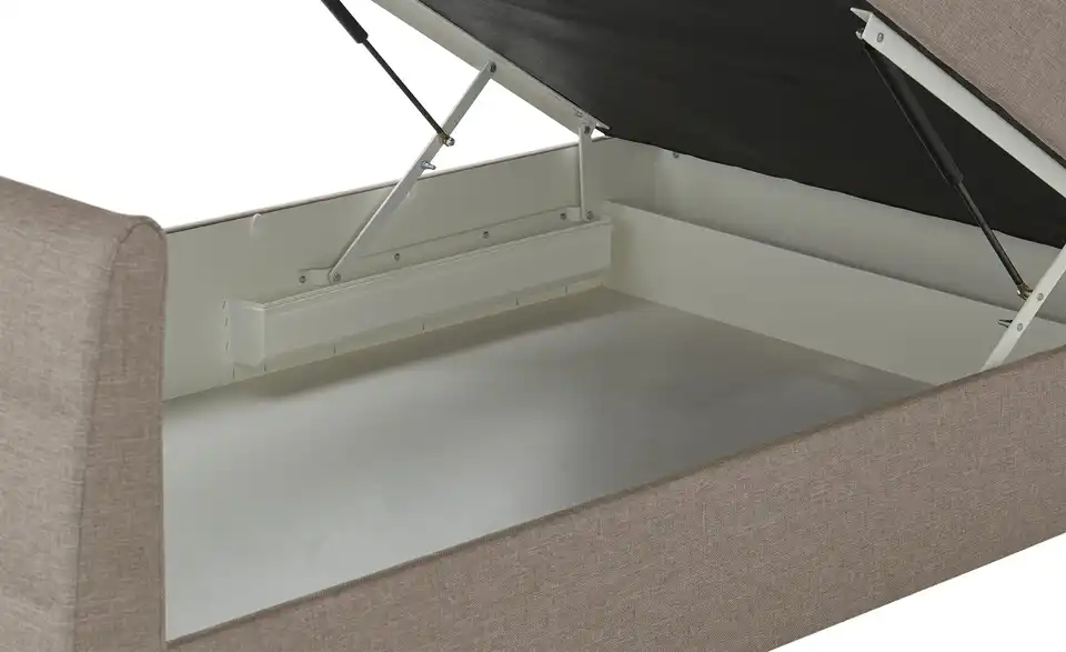Boxspringbett mit Bettkasten und Topper, Detailansicht
