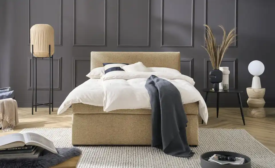Boxspringbett mit Matratze und Topper, H3, Frontansicht