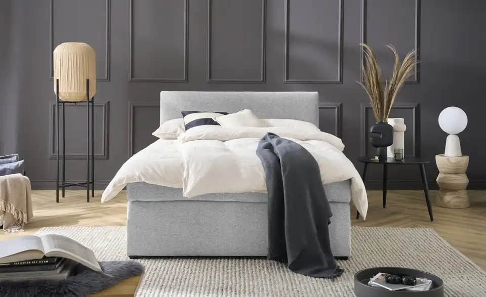 Boxspringbett mit Matratze und Topper, H3, Frontansicht