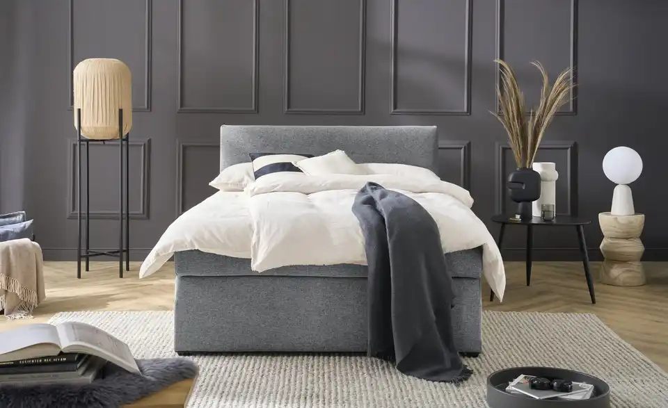 Boxspringbett mit Matratze und Topper, H3, Frontansicht