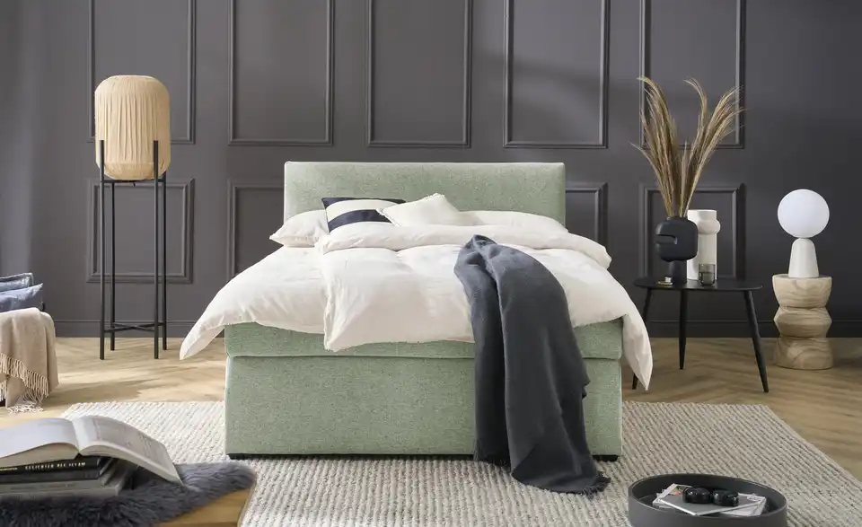 Boxspringbett mit Matratze und Topper, H3, Frontansicht