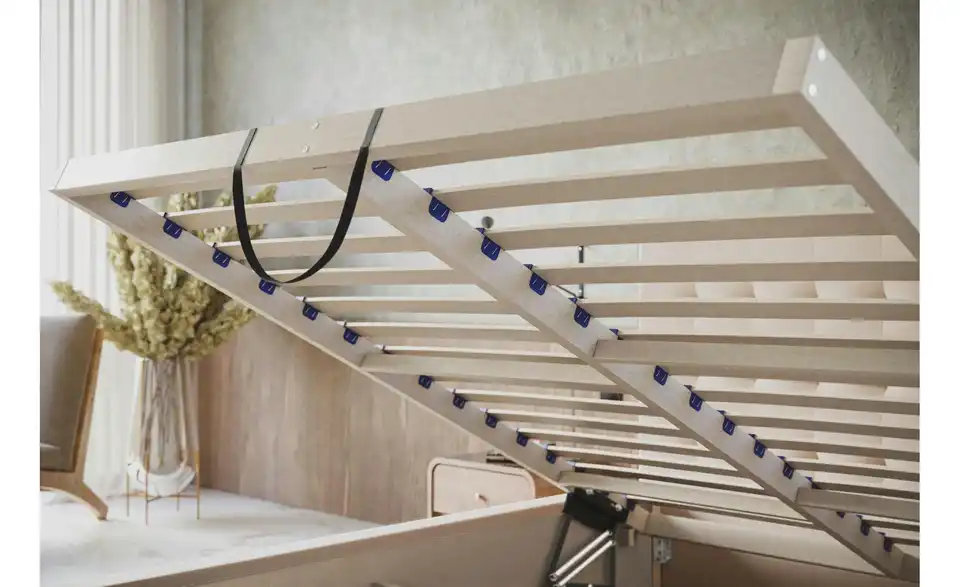 Polsterbett mit Stauraum, Detailansicht