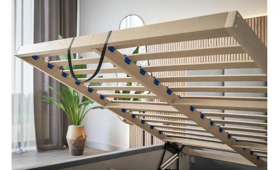 Polsterbett mit Stauraum, Detailansicht