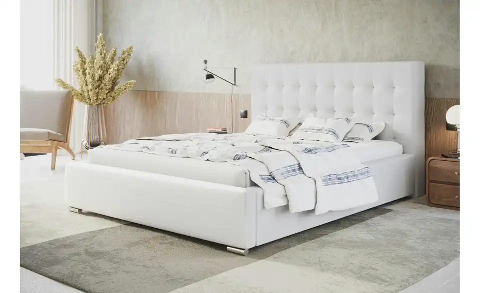 Polsterbett mit Stauraum, in Wohnsituation