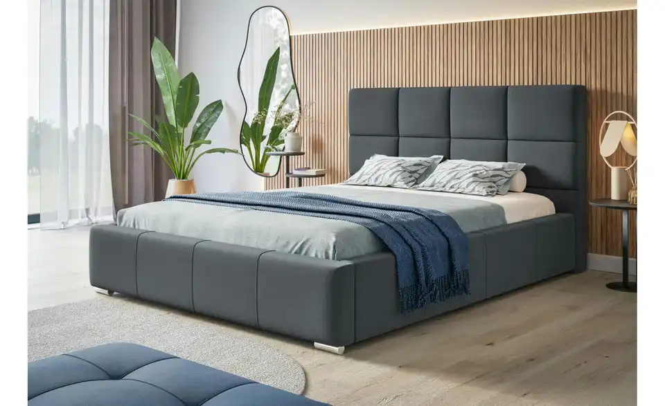 Polsterbett mit Stauraum, in Wohnsituation