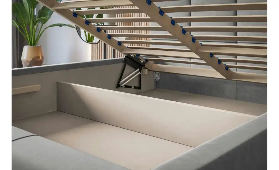 Polsterbett mit Stauraum, Detailansicht