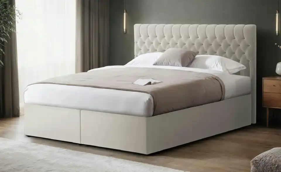 Boxbett mit Bettkasten, in Wohnsituation