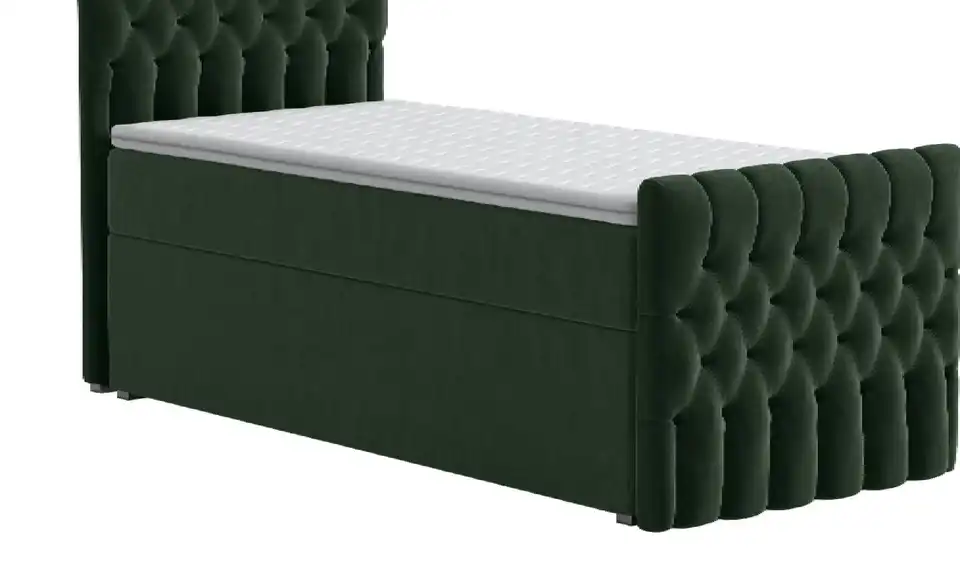 Boxbett mit Bettkasten und Fußteil, Detailansicht