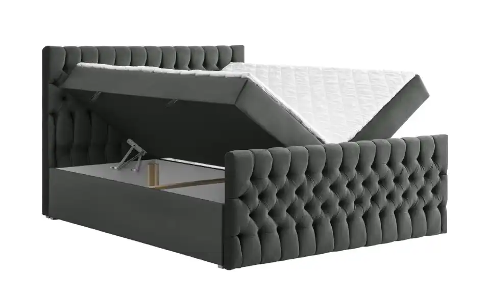 Boxbett mit Bettkasten und Fußteil, Funktionsansicht