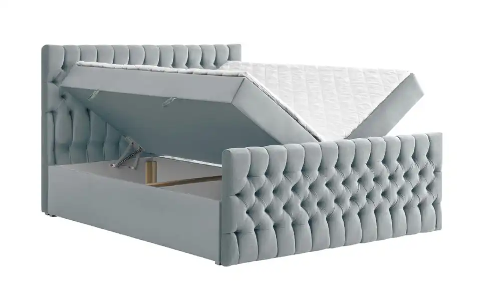 Boxbett mit Bettkasten und Fußteil, Funktionsansicht